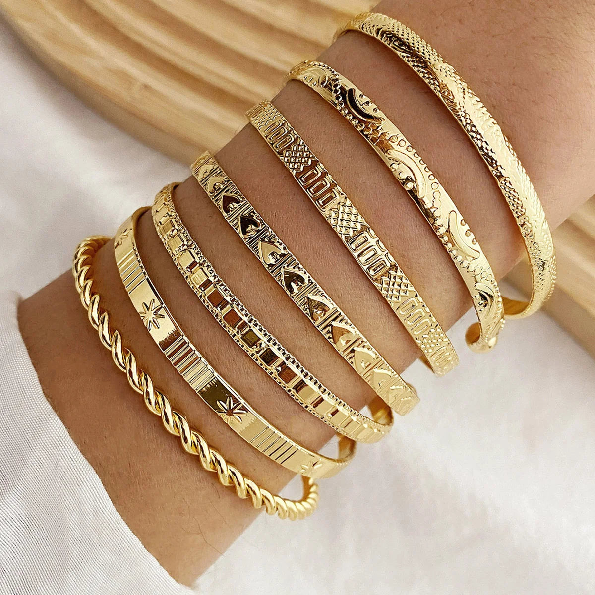 Sorrento Gold Cuff Set