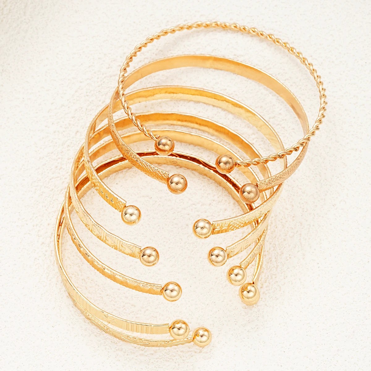 Sorrento Gold Cuff Set