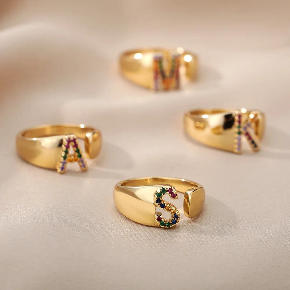 Golden Monogram Ring