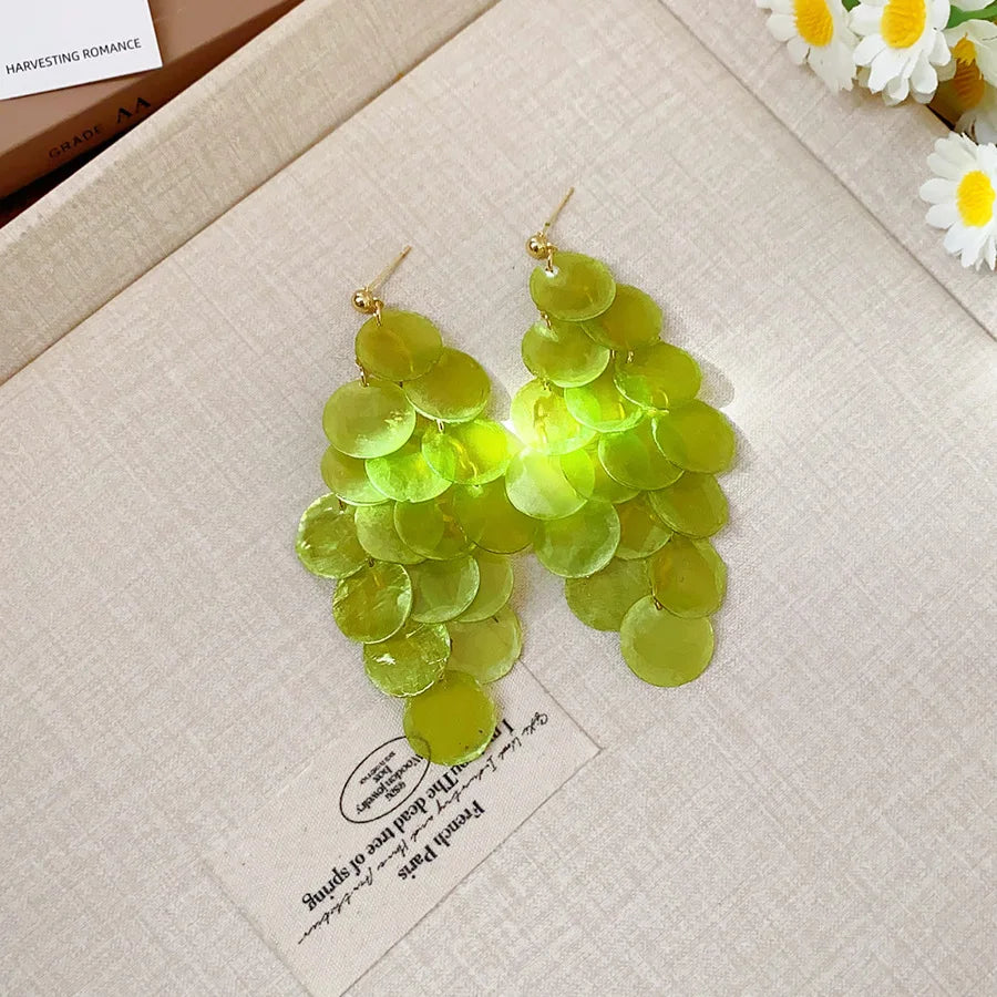 Murano Shell Drop Earrings