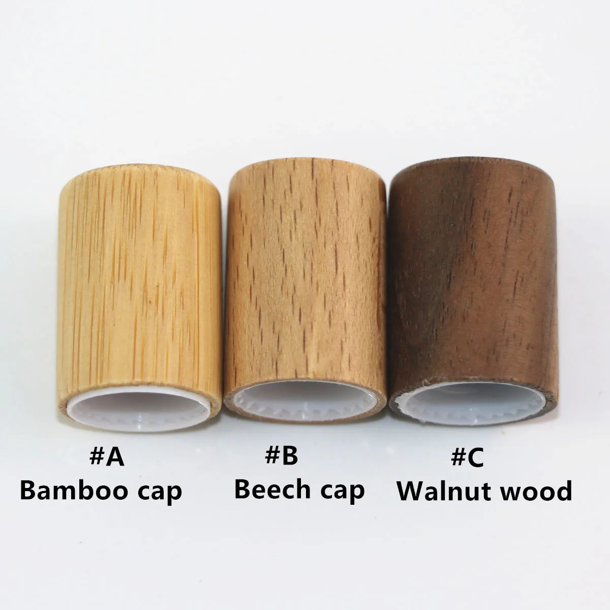 3ml 5ml 10ml Clear Glass Roll on Bottle With Natural bamboo Wood cap Sample Test Roller Ball Vials For Essential Oil Perfume