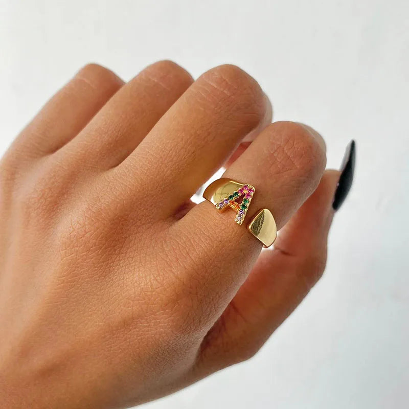 Golden Monogram Ring
