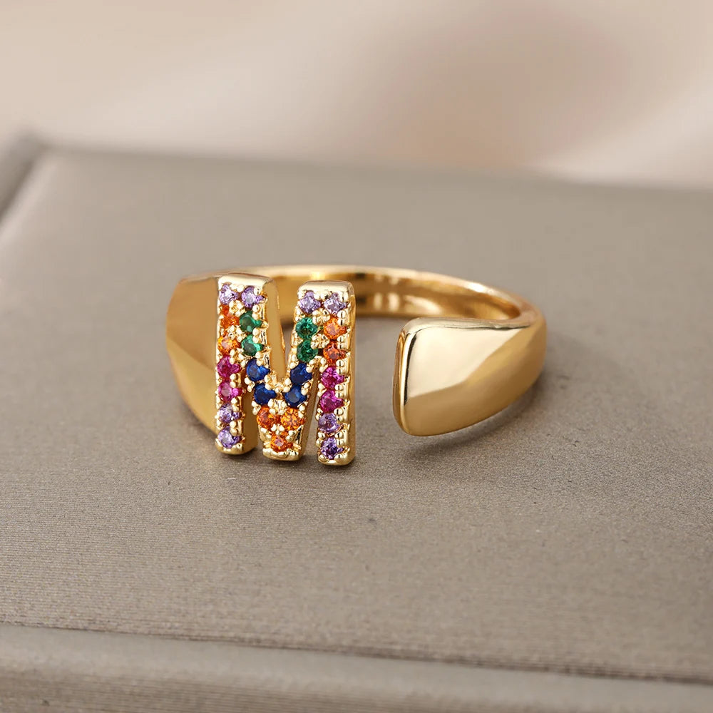 Golden Monogram Ring