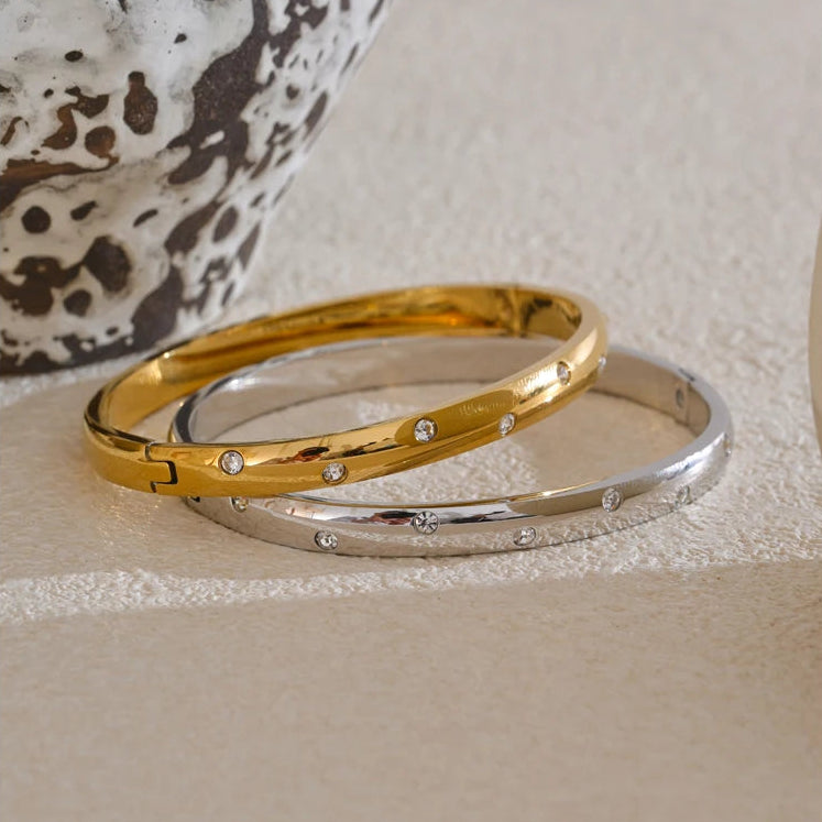Champagne Crystal Bangle