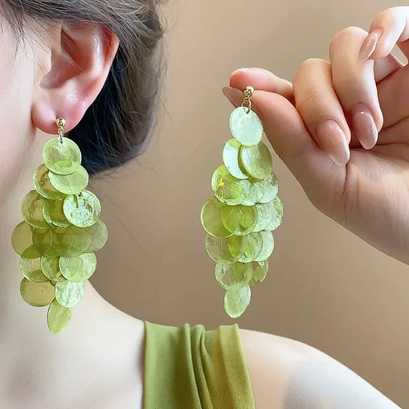 Murano Shell Drop Earrings