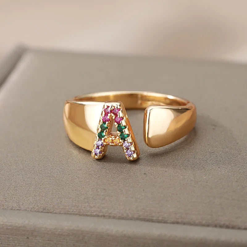 Golden Monogram Ring