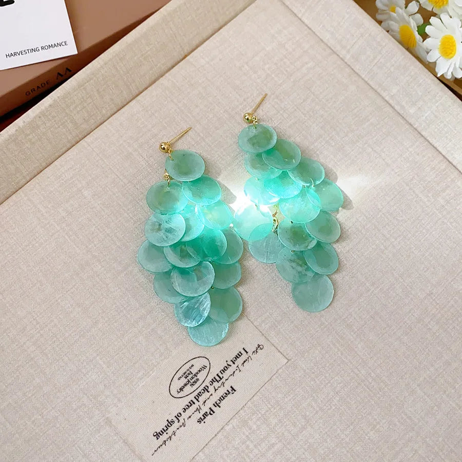 Murano Shell Drop Earrings