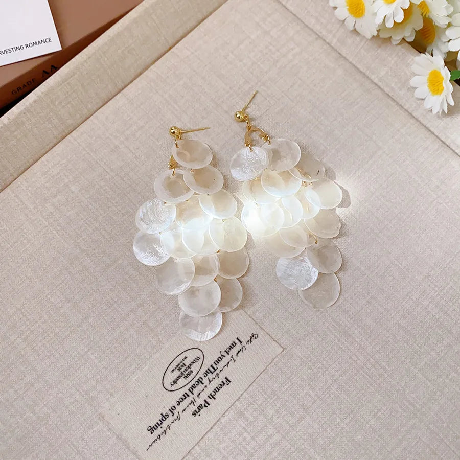 Murano Shell Drop Earrings