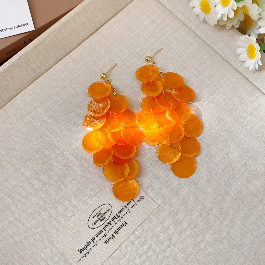 Murano Shell Drop Earrings