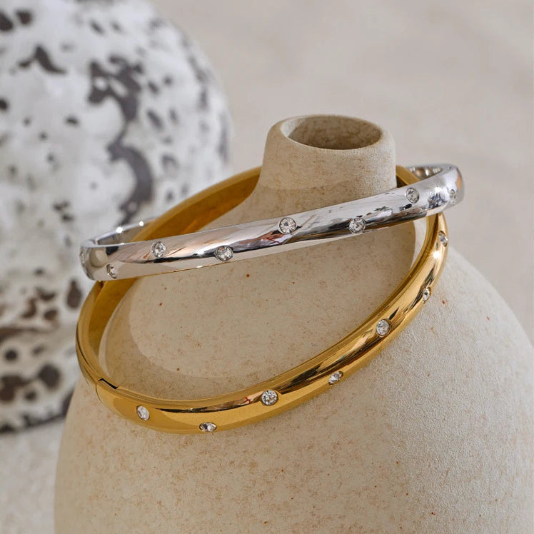 Champagne Crystal Bangle